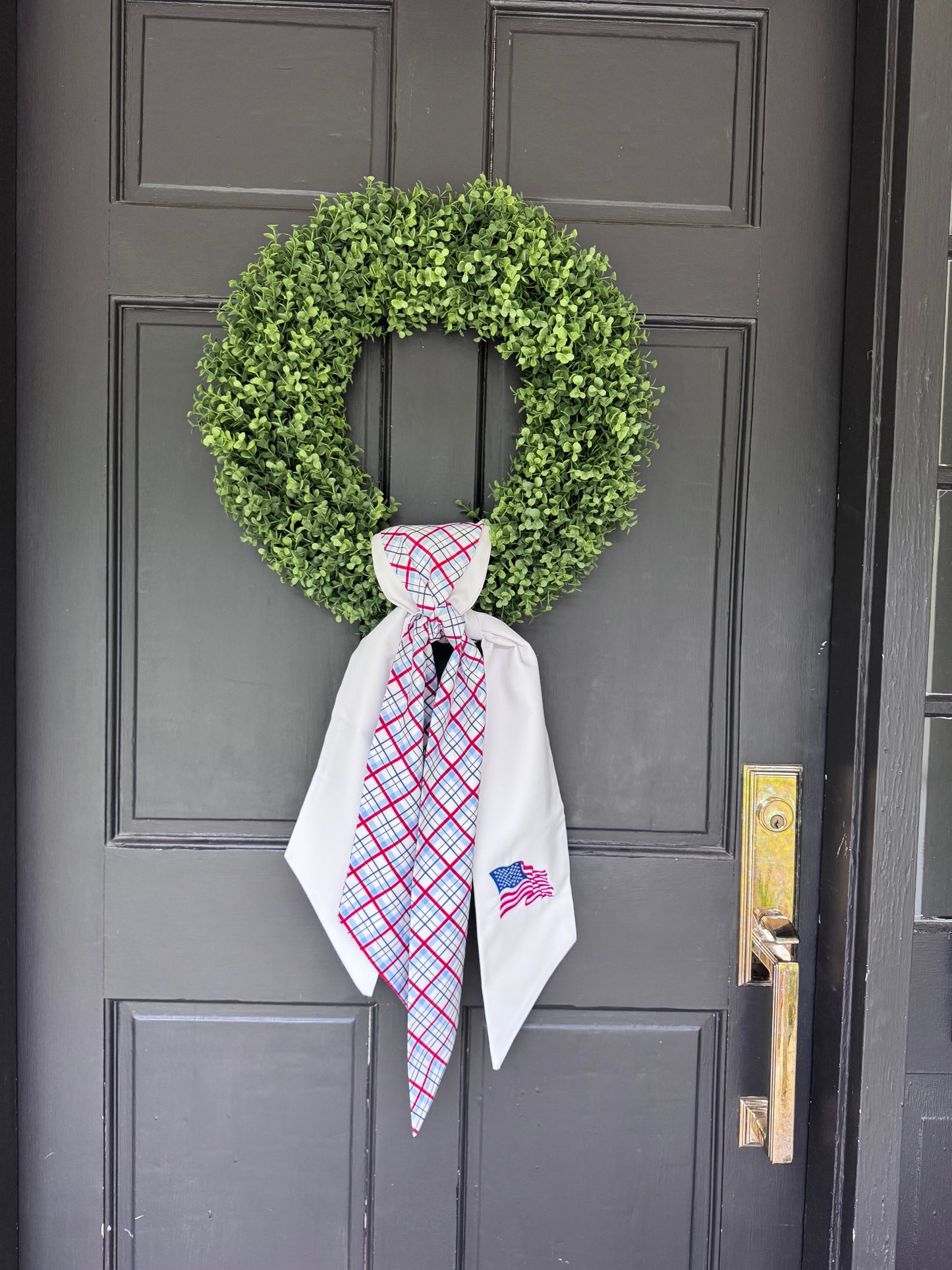 Plaid Accessory Wreath Sash