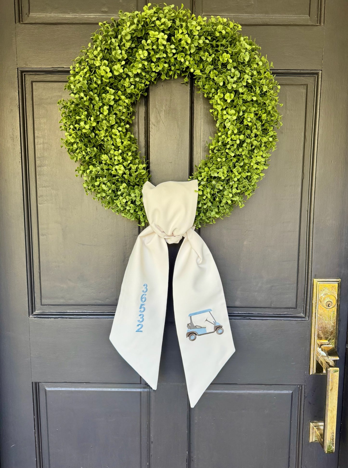 Golf Cart Wreath Sash