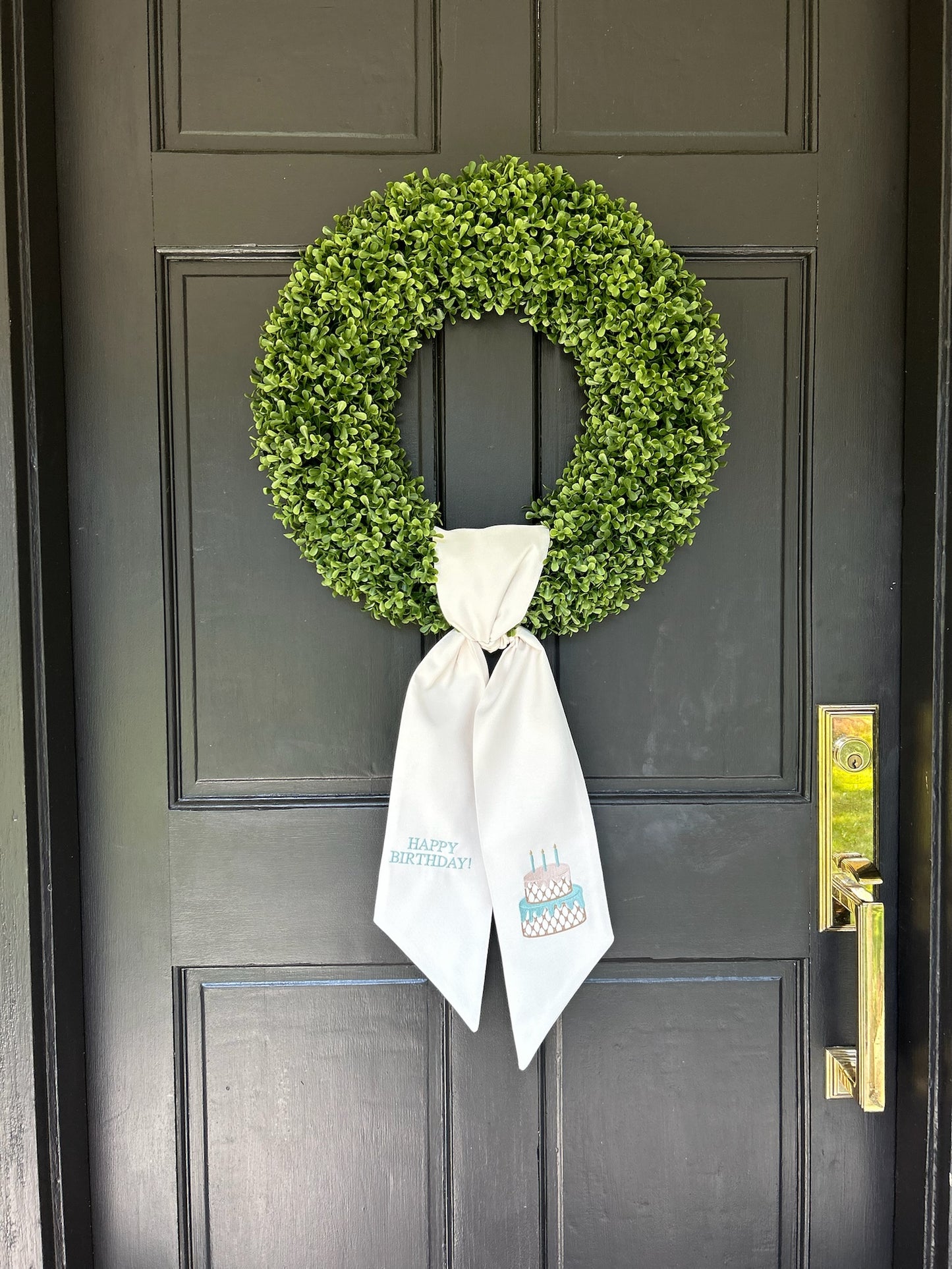 Happy Birthday Wreath Sash