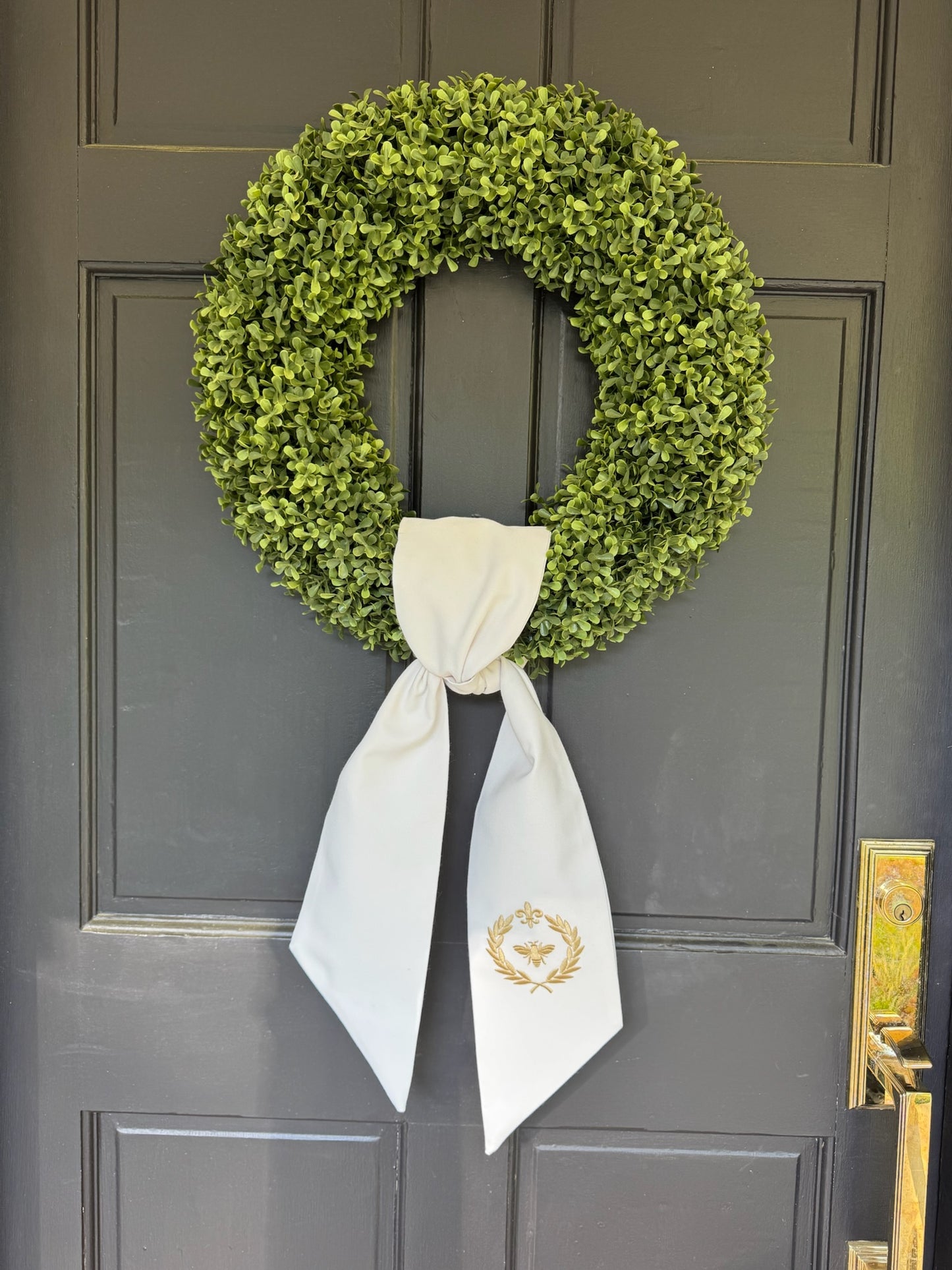 Gold Bee Wreath Sash