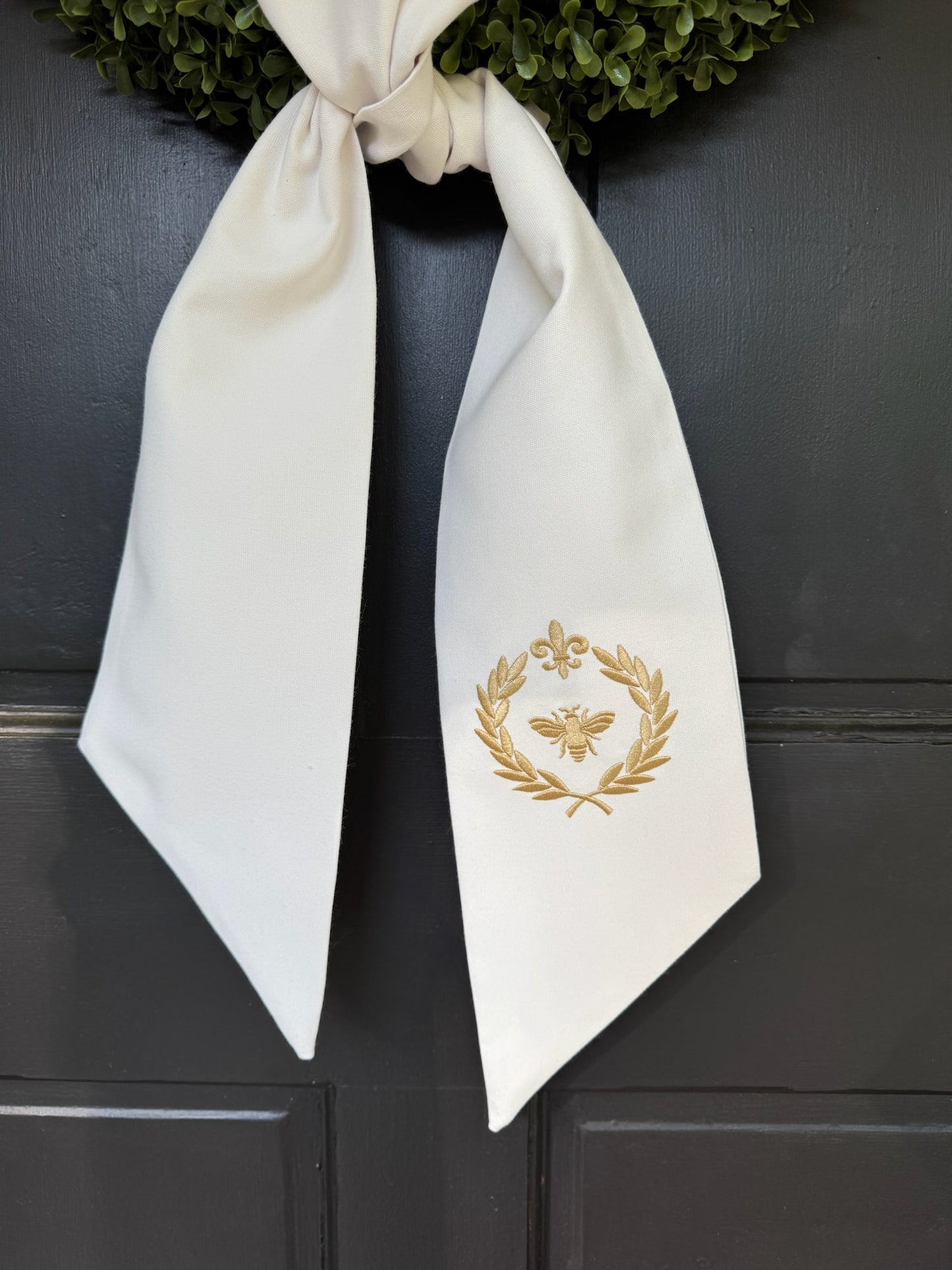 Gold Bee Wreath Sash