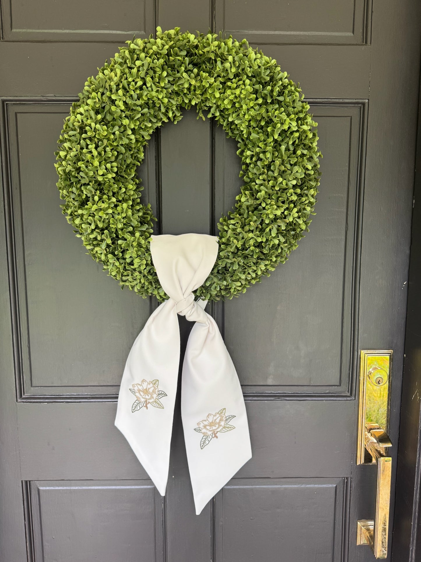 Double Sided Magnolia Wreath Sash