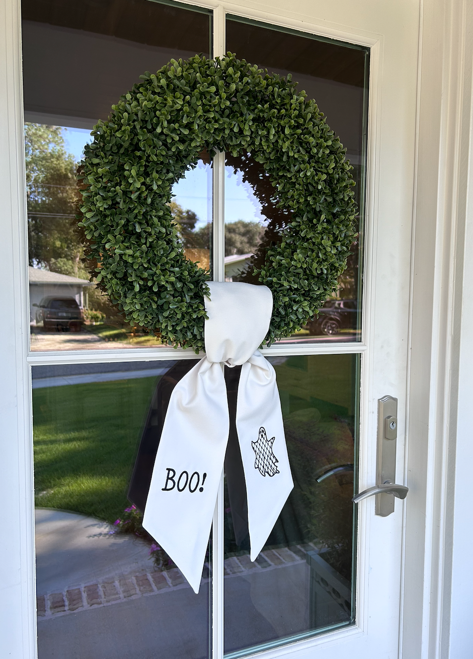 Boo! Ghost Wreath Sash