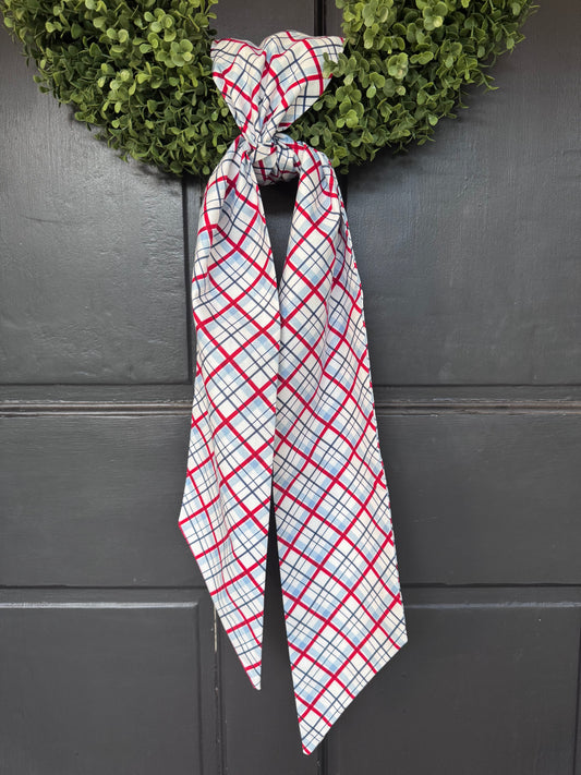 Plaid Accessory Wreath Sash