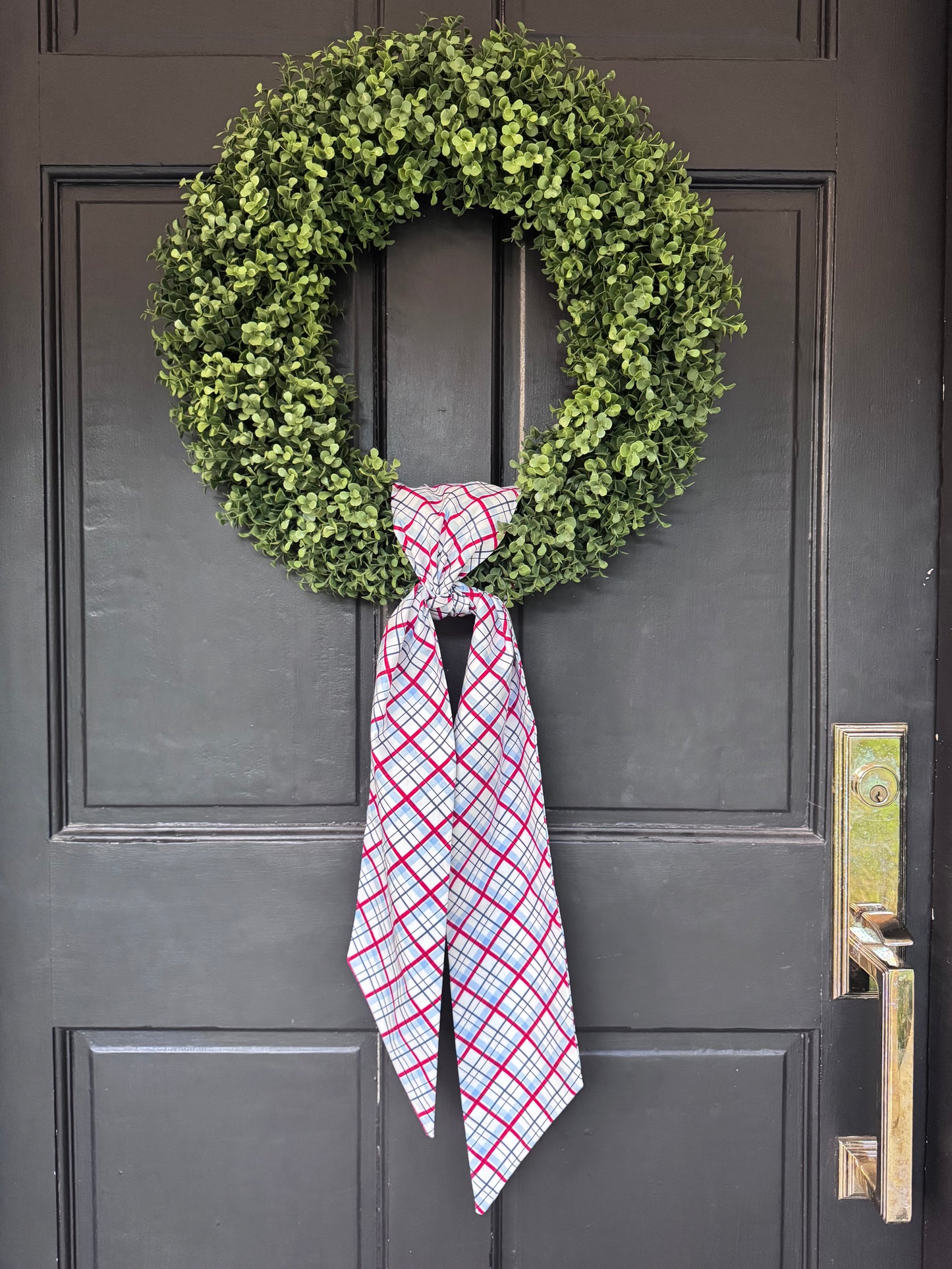 Plaid Accessory Wreath Sash
