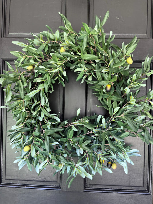 Faux Olive Wreath