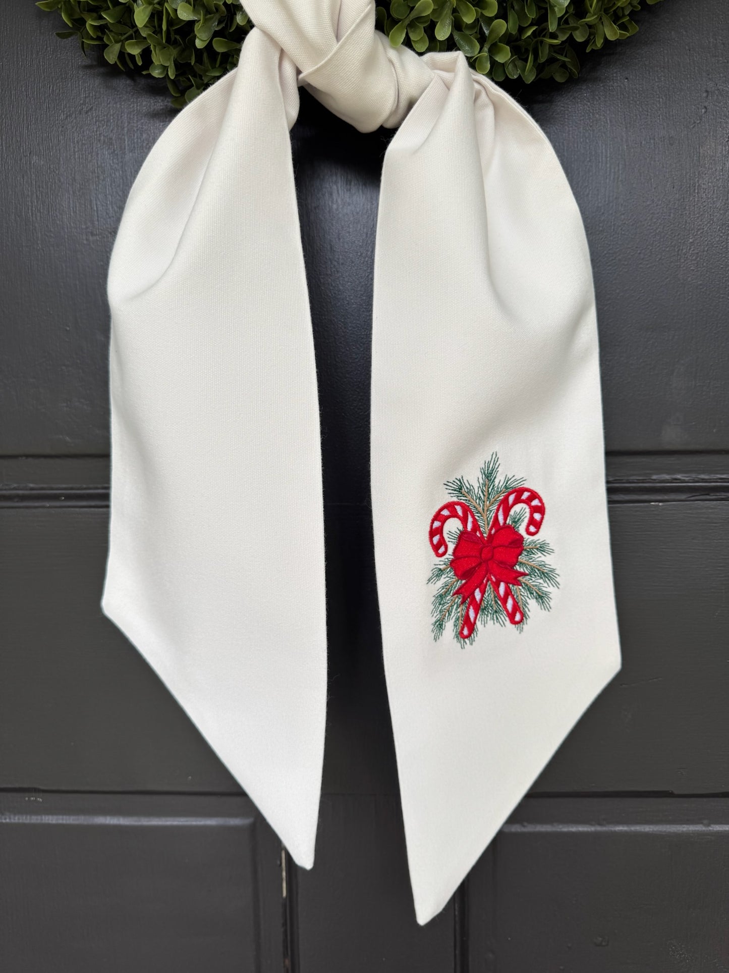 Candy Cane Wreath Sash