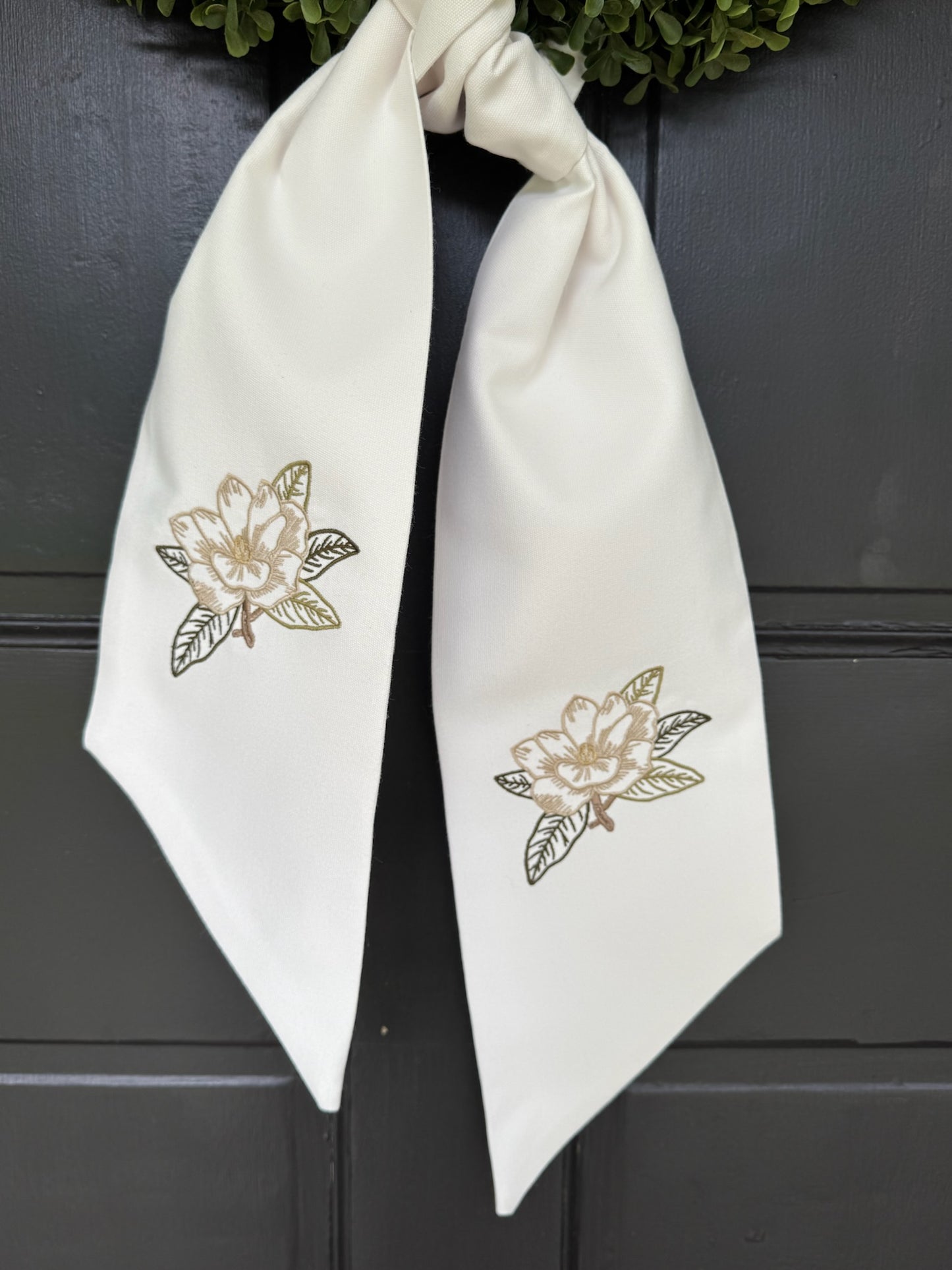 Double Sided Magnolia Wreath Sash