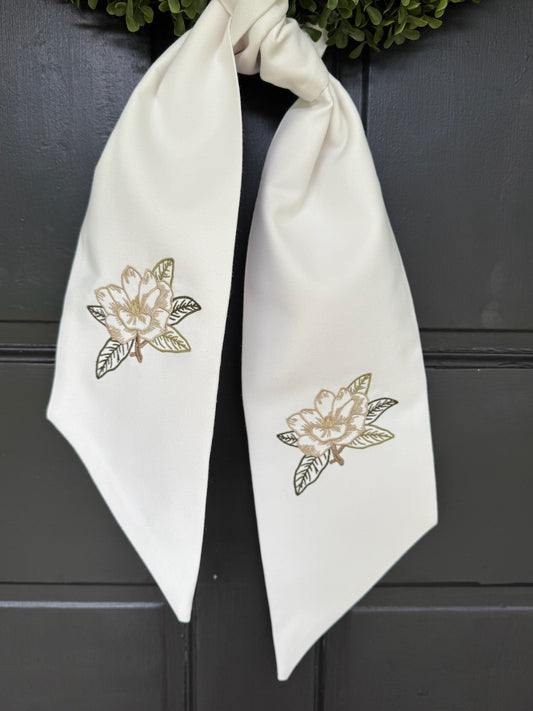 Double Sided Magnolia Wreath Sash